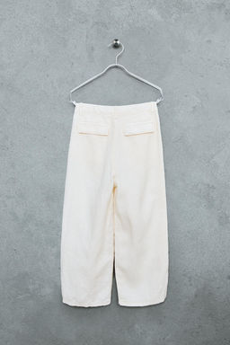 STORIESZ - PANTAL?N PESPUNTE CONTRASTE 100% LINO / Crudo - Zara фото 2