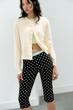 PANTAL?N CAPRI LUNARES / Negro / Blanco - Zara фото 5