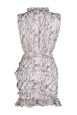 Cok Renkli Etegi Volanl? Kumas Ozellikli Sifon Mini Dokuma Elbise TWOSS24EL00050 - Trendyolmilla фото 9