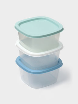 Цена за 4 шт. Контейнер пищевой SparkPlast BioFresh, 500 мл, пластик, прозрачный, крышка микс