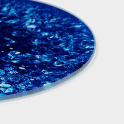 Доска разделочная Доляна «Голубой Агат», d=20 см, стекло, синяя