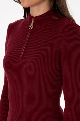 Kad_n Bordo V Yaka Fermuarl_ Kazak - U.s. polo assn фото 7