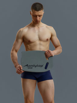 Доска для плавания ONLYTOP, 40×27.5×3.5 см, серая