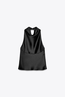 SATIN HALTER TOP - Zara фото 32