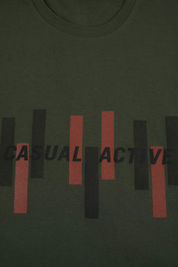 Yesil Buyuk Beden Regular/Normal Kesim Bask?l? Alt Ekose Desen Pijama Tak?m? TMNSS26AI00011