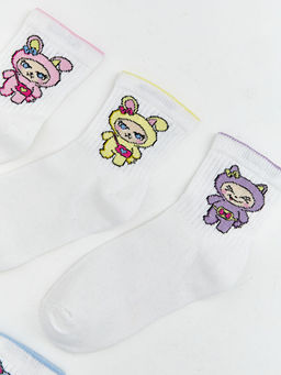 Desenli K?z ?ocuk Soket ?orap 5li