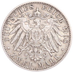 2 марки 1908 года D Германия (Бавария)