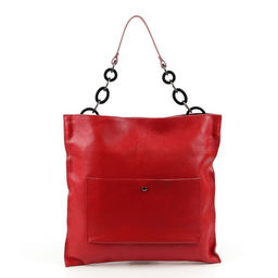 Женская кожаная плоская сумка хобо А8357 Ред - Cidirro фото 2