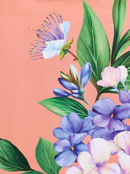 Пакет подарочный ламинированный «Цветы эмоций», персиковый, 18×22.3×10 см