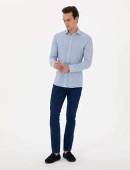 Mavi _izgili Ex. Slim Fit Uzun Kollu G_mlek - Pierre cardin фото 4