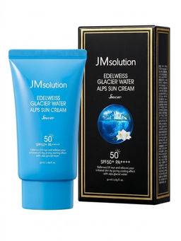 Jmsolution Охлаждающий солнцезащитный крем / Edelweiss Glacier Water Alps Moist Suncream Snow SPF50+/PA++++, 50 мл