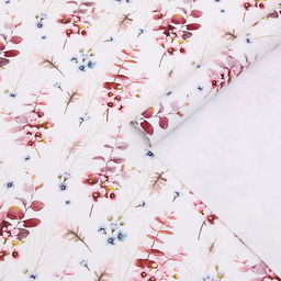 Бумага упаковочная глянцевая Акварельные цветы, 1 лист, 70 100 см - UPAK LAND фото 2