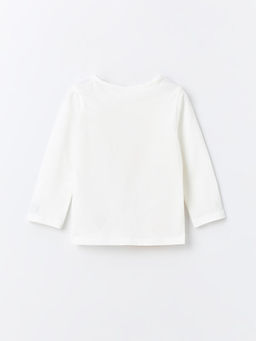 Bisiklet Yaka Uzun Kollu Tweety Bask?l? K?z Bebek Ti??rt - Waikiki фото 2