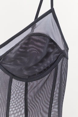 TOP TUL LENCERO / Azul / Gris - Zara фото 6