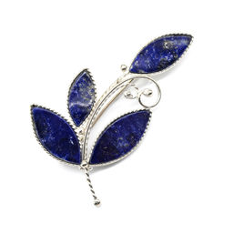 Брошь лазурит "Веточка" 50*28мм
