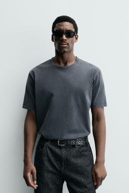 CAMISETA HEAVYWEIGHT MANGA CORTA ORIGINS / Gris antracita - Zara фото 2