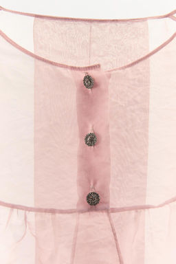 ORGANZA JACKET WITH RHINESTONE BUTTONS - Zara фото 13