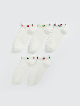 Bask?l? Kad?n Patik ?orap 5li