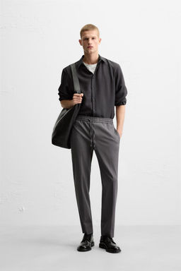 COMFORT FIT JOGGER WAIST TROUSERS - Zara фото 10