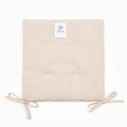 Сидушка на стул с завязками Этель ЕСО, 40*40 см, 100% лён  фото 4