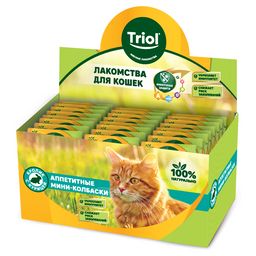 Аппетитные мини-колбаски из кролика с курицей для кошек, 7г (уп.2шт./шоу-бокс 60уп.) - Triol фото 2