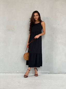 Martichelli Сарафан длинный чёрный