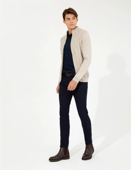 Lacivert Slim Fit Kanvas Pantolon - Pierre cardin фото 3