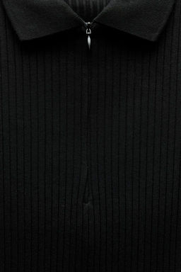RIBBED POLO NECK T-SHIRT - Zara фото 13