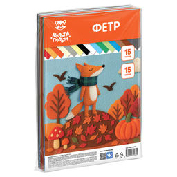 Цветной фетр Мульти-Пульти А4 15л. 15цв., 2мм (ФЦ15_66432)