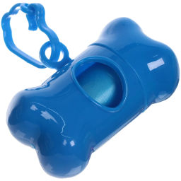 Цена за 6 шт. Контейнер с пакетами для уборки за собакой с карабином,цвет голубой Ultramarine