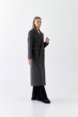 Пальто женское демисезонное 26102 (темно-серый)