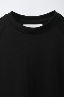 CAMISETA LISA MANGA SISA / Negro - Zara фото 3