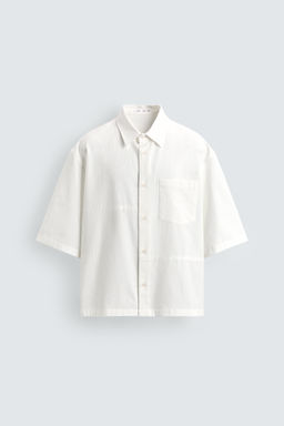 CAMISA RELAXED FIT ALGOD?N / Blanco - Zara фото 7