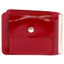 Зажим для купюр Premier-Z-2 (карман д/мелочи на кноп) натуральная кожа красн.тем. гладкий (138) 157778  фото 2