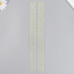 Полубусины самоклеющиеся d 5 мм, бежевый хамелеон