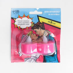 Цена за 2 шт. Светодиодные свечи, ночники LED RISALUX «Семейный очаг» набор 2 шт., розовые, RGB 3.5×3.5×4 см