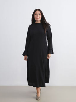 B?y?k Beden F?rf?rl? Dik Yaka Elbise