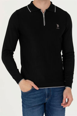 U. S. Polo Assn Мужской черный свитер - U.s. polo assn фото 13