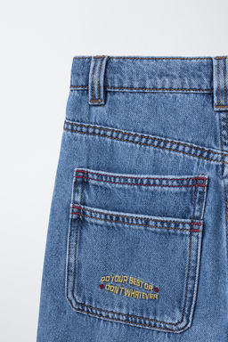 EMBROIDERED BAGGY JEANS - Zara фото 4