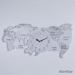 Часы настенные Карта мира 80x40 см / 8456A /уп 6/