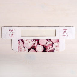 Цена за 5 шт. Коробка для макарун, кондитерская упаковка «Sweet time», 18 х 5.5 х 5.5 см