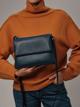 Сумка на плечо кросс-боди Deboro 31069 синяя волна