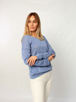 ДЖЕМПЕР ДЖ559 СИНИЙ МЕЛАНЖ - Assana фото 5