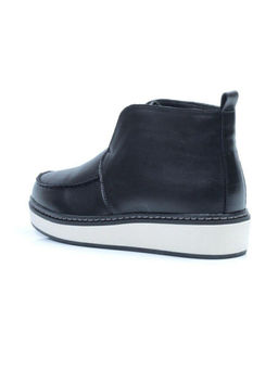 01-5173-1 BLACK Ботинки демисезонные женские (натуральная кожа, байка)