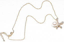 Подвеска Морская звезда с жемчугом PU0156 белый/золото