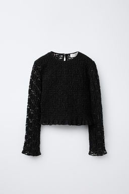 ELASTIC LACE TOP