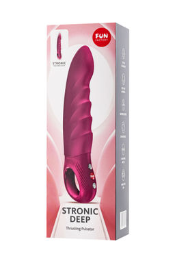 Пульсатор Fun Factory STRONIC Deep, силикон, бордовый, 21 см