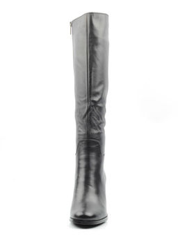 02-K83-D1 BLACK Сапоги зимние женские (натуральная кожа, натуральный мех (еврозима))