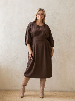 Платье 1360 коричневый - Novita фото 4