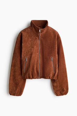 Chaqueta oversize en serraje afelpado